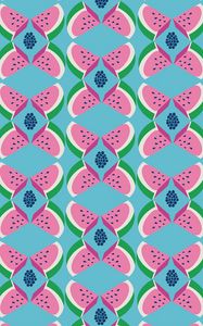 Preview wallpaper watermelon, slices, pattern, art