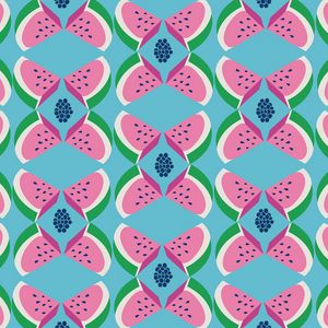 Preview wallpaper watermelon, slices, pattern, art