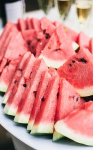 Preview wallpaper watermelon, slices, ripe, juicy, summer