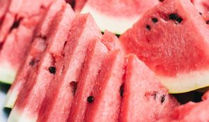 Preview wallpaper watermelon, slices, ripe, juicy, summer