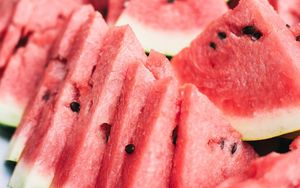 Preview wallpaper watermelon, slices, ripe, juicy, summer