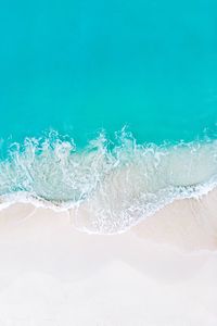 Preview wallpaper wave, beach, aerial view, sea, coast, sand