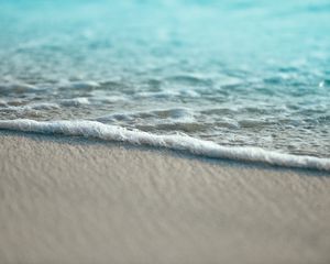 Preview wallpaper wave, beach, sand, sea, coast