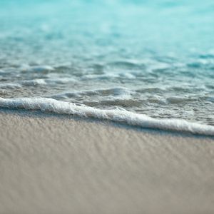Preview wallpaper wave, beach, sand, sea, coast
