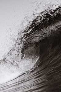 Preview wallpaper wave, bw, spray, water, crest, twisted