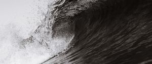 Preview wallpaper wave, bw, spray, water, crest, twisted