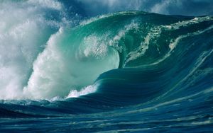 Preview wallpaper wave, elements, stream, ocean, hawaii