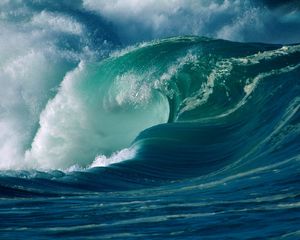 Preview wallpaper wave, elements, stream, ocean, hawaii
