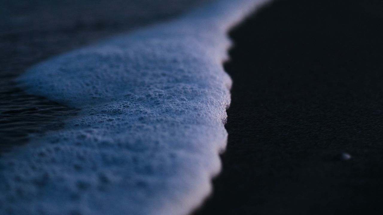 Wallpaper wave, foam, beach, water