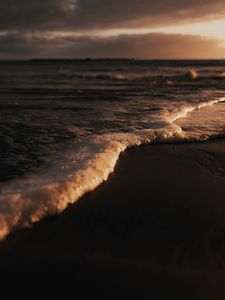 Preview wallpaper wave, foam, beach, sea
