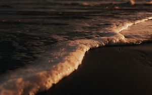 Preview wallpaper wave, foam, beach, sea