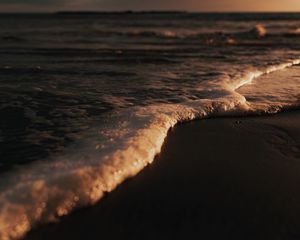 Preview wallpaper wave, foam, beach, sea