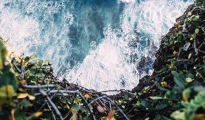 Preview wallpaper wave, ocean, cliff, shore, water