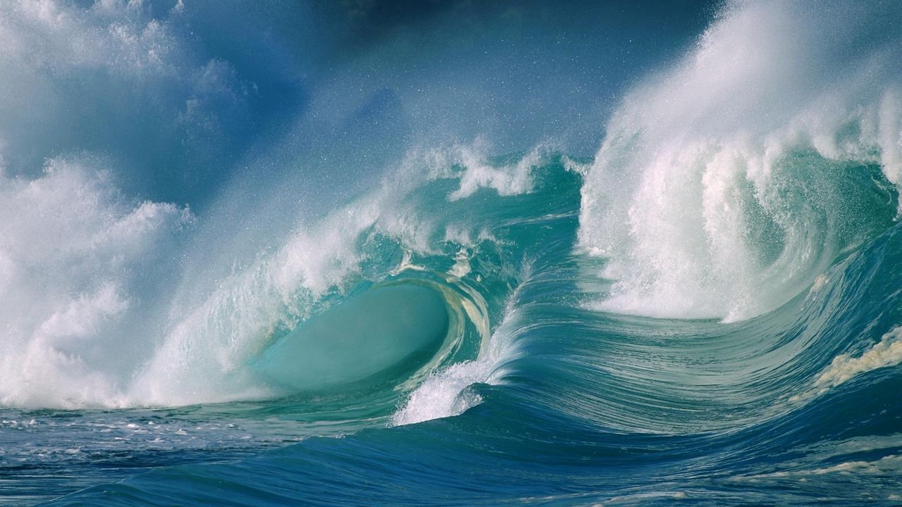 Wallpaper wave, ocean, splash, sea, force, splashes