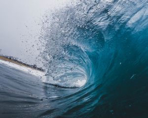 Preview wallpaper wave, ocean, spray