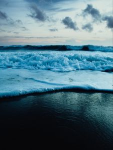 Preview wallpaper wave, sea, coast, foam
