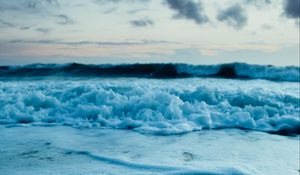 Preview wallpaper wave, sea, coast, foam