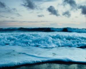 Preview wallpaper wave, sea, coast, foam