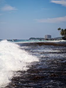 Preview wallpaper wave, sea, ocean, splashes, shore