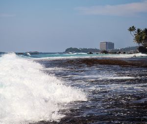 Preview wallpaper wave, sea, ocean, splashes, shore