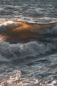 Preview wallpaper wave, sea, spray, glare, water