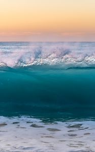 Preview wallpaper wave, sea, surf, water, spray, foam