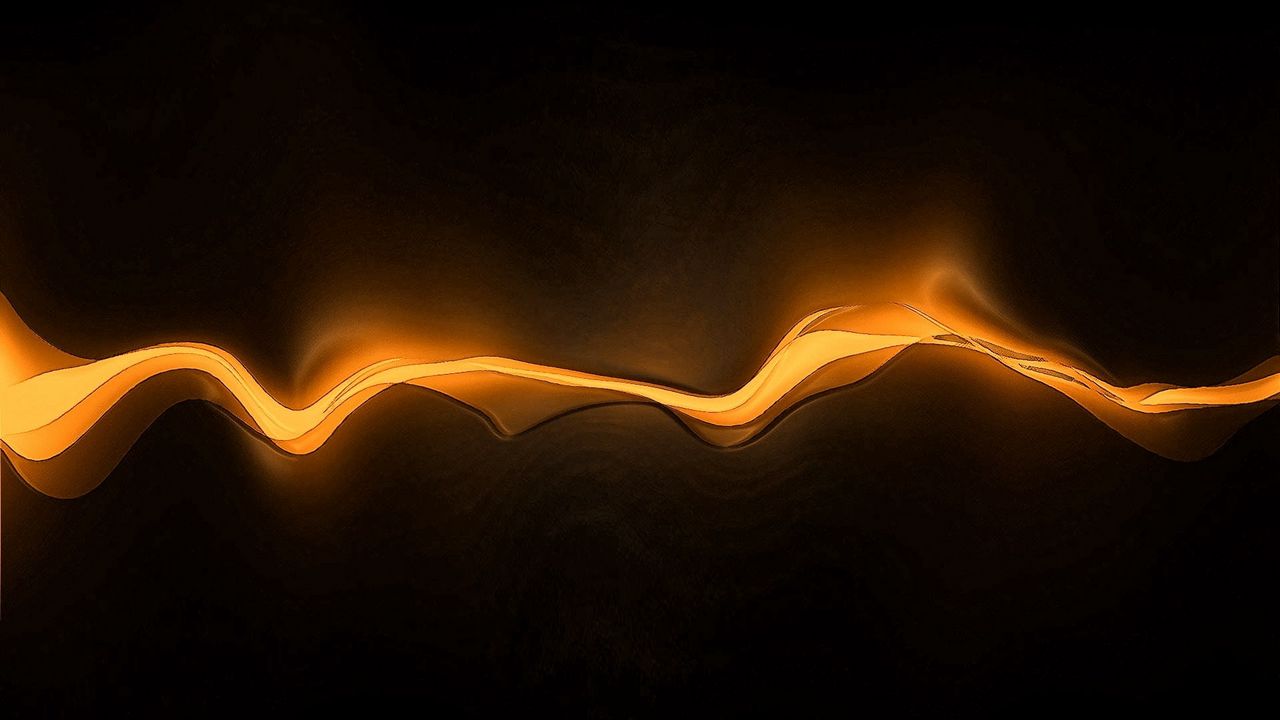 Wallpaper wave, shadow, fire, light