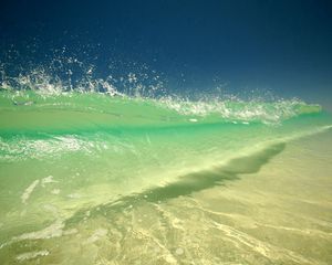 Preview wallpaper wave, splashes, splash, coast, drops