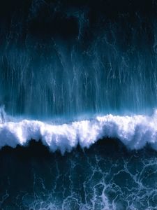 Preview wallpaper wave, water, aerial view, foam
