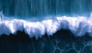 Preview wallpaper wave, water, aerial view, foam