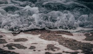 Preview wallpaper wave, water, foam, sea, closeup