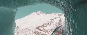 Preview wallpaper wave, water, mountain, peak, snowy