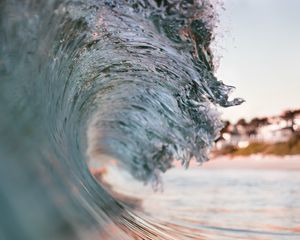 Preview wallpaper wave, water, sea, spray, surf