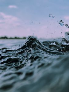 Preview wallpaper wave, water, spray, drops, macro