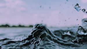 Preview wallpaper wave, water, spray, drops, macro