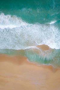Preview wallpaper waves, aerial view, sea, coast