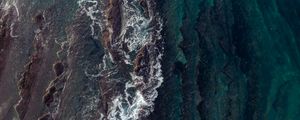 Preview wallpaper waves, aerial view, water