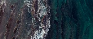 Preview wallpaper waves, aerial view, water