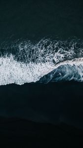 Preview wallpaper waves, beach, aerial view, sea, surf