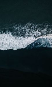 Preview wallpaper waves, beach, aerial view, sea, surf