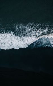 Preview wallpaper waves, beach, aerial view, sea, surf