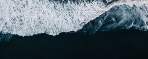 Preview wallpaper waves, beach, aerial view, sea, surf