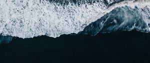 Preview wallpaper waves, beach, aerial view, sea, surf