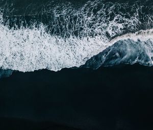 Preview wallpaper waves, beach, aerial view, sea, surf