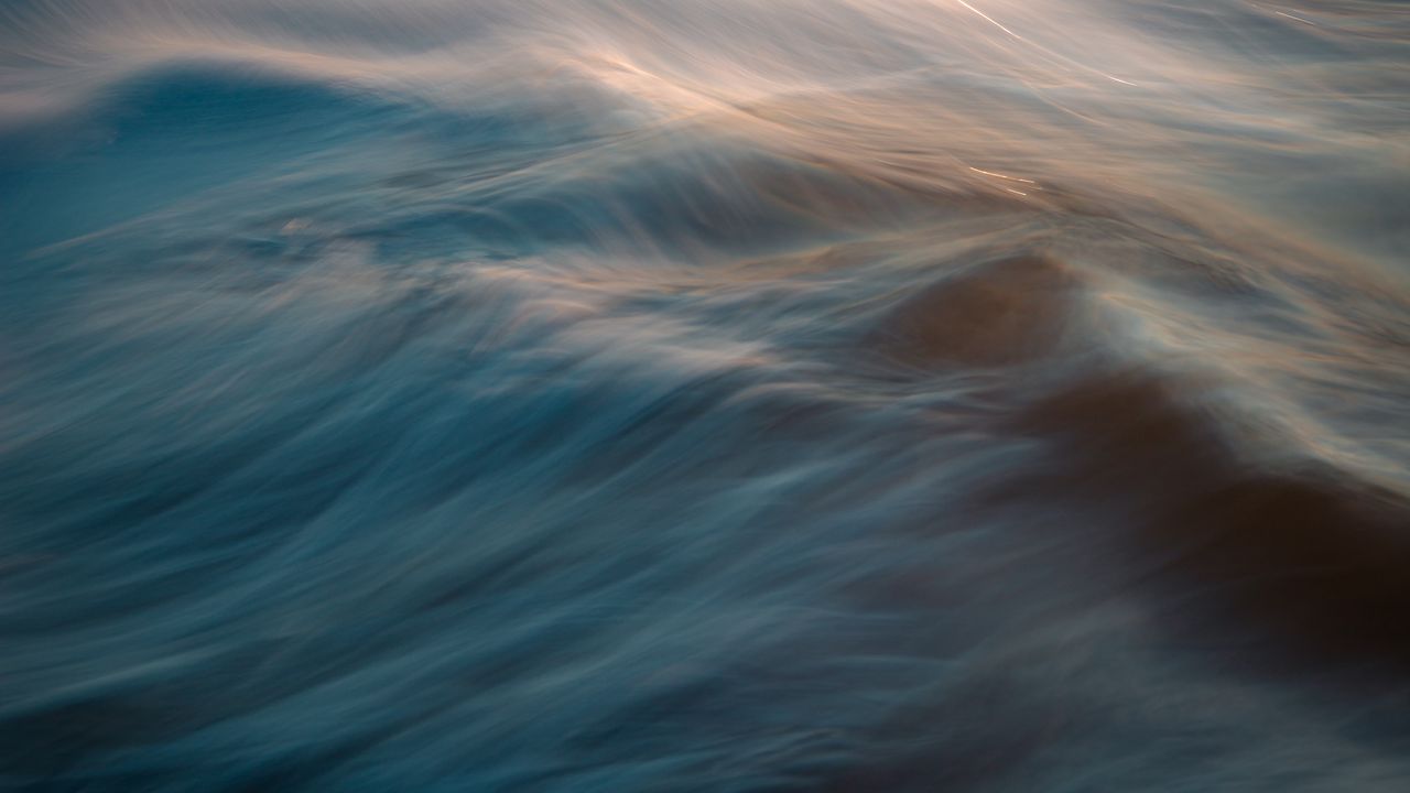 Wallpaper waves, blur, long exposure, water, surface
