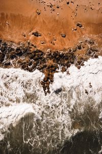 Preview wallpaper waves, coast, aerial view, sea