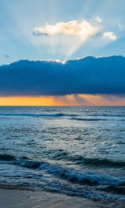 Preview wallpaper waves, coast, horizon, sky