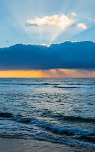 Preview wallpaper waves, coast, horizon, sky