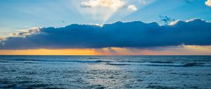 Preview wallpaper waves, coast, horizon, sky