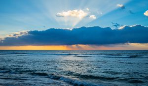Preview wallpaper waves, coast, horizon, sky